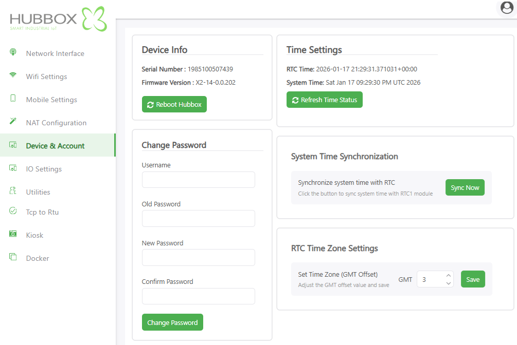 Hubbox Yönetim Arayüzü